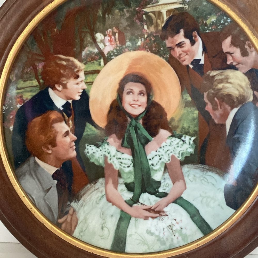 Scarlet And Her Suitors - Howard Rogers Collectible Plate Gone With The … - Picture 4 of 13